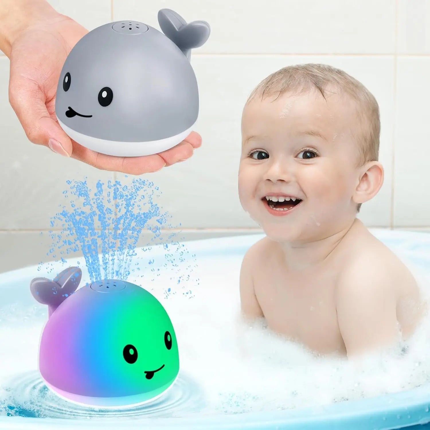 Whale Bath Toy – Light-Up Water Spray for Toddlers