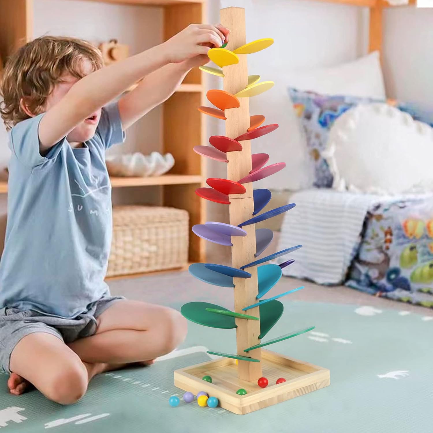 Musical Marble Tree – Wooden Sensory Toy for Toddlers