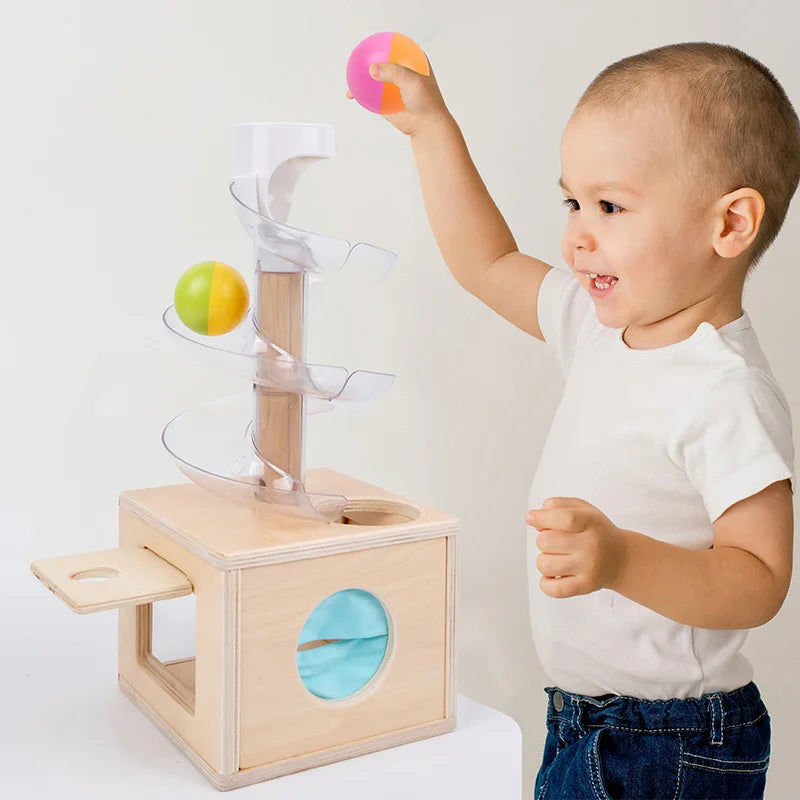 RolliBox™ Ball Drop – Wooden Motor Skills Toy for Toddlers